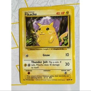 Vintage Pokémon Gen 1 Pikachu 58/102
